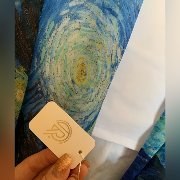 NWT Museum Art Ruana Rhuana Kimono Cover-Up OS “Starry Night” - Picture 11 of 11